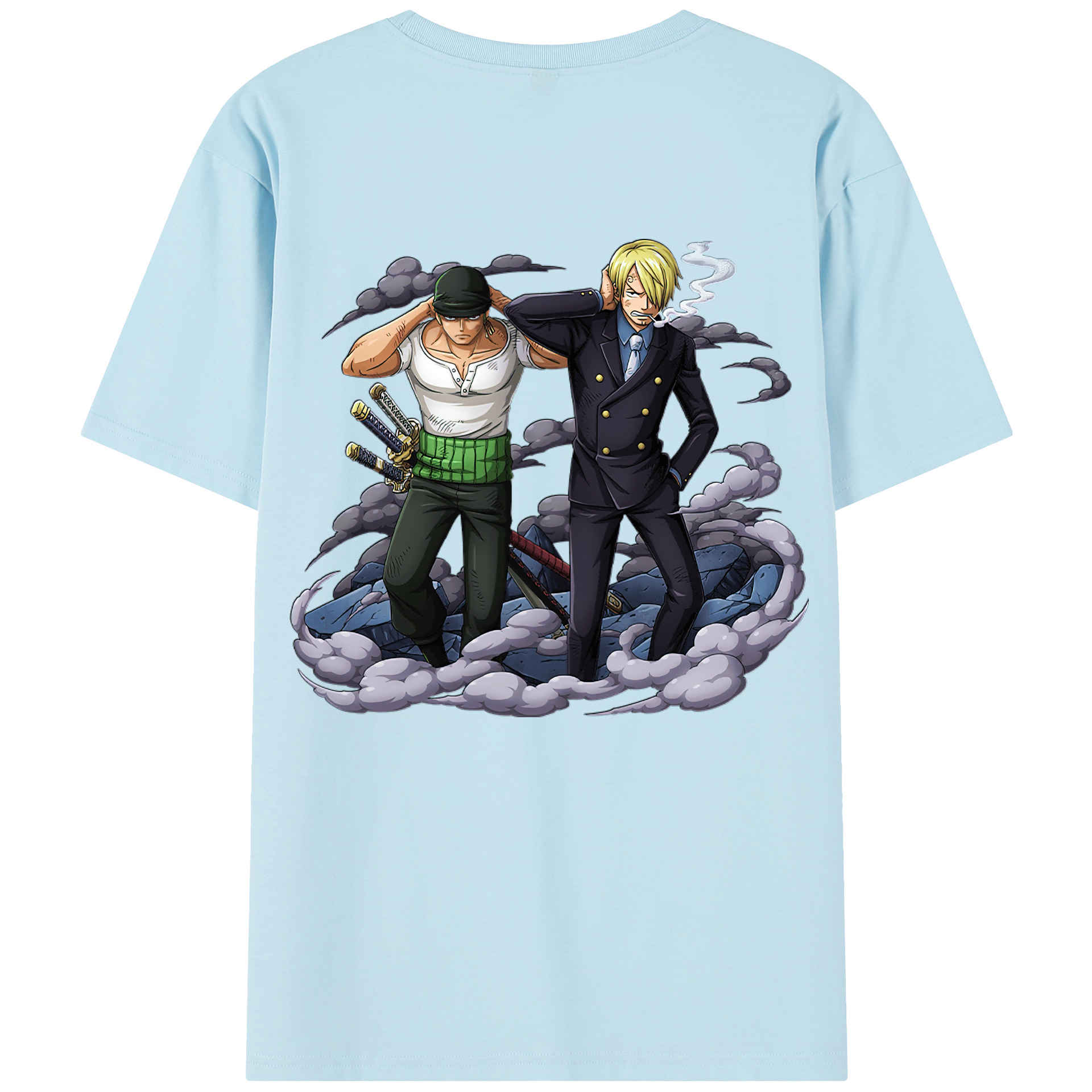 ワンピース サンジ ONE PIECE Sanji 綿100％半袖Tシャツ（背面プリント）